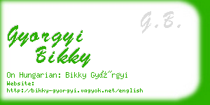 gyorgyi bikky business card